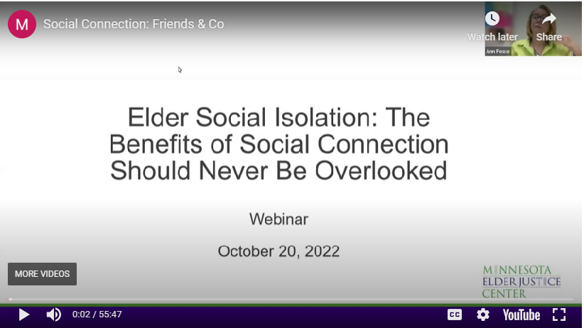 Older Adult Social Isolation by Ann Fosco