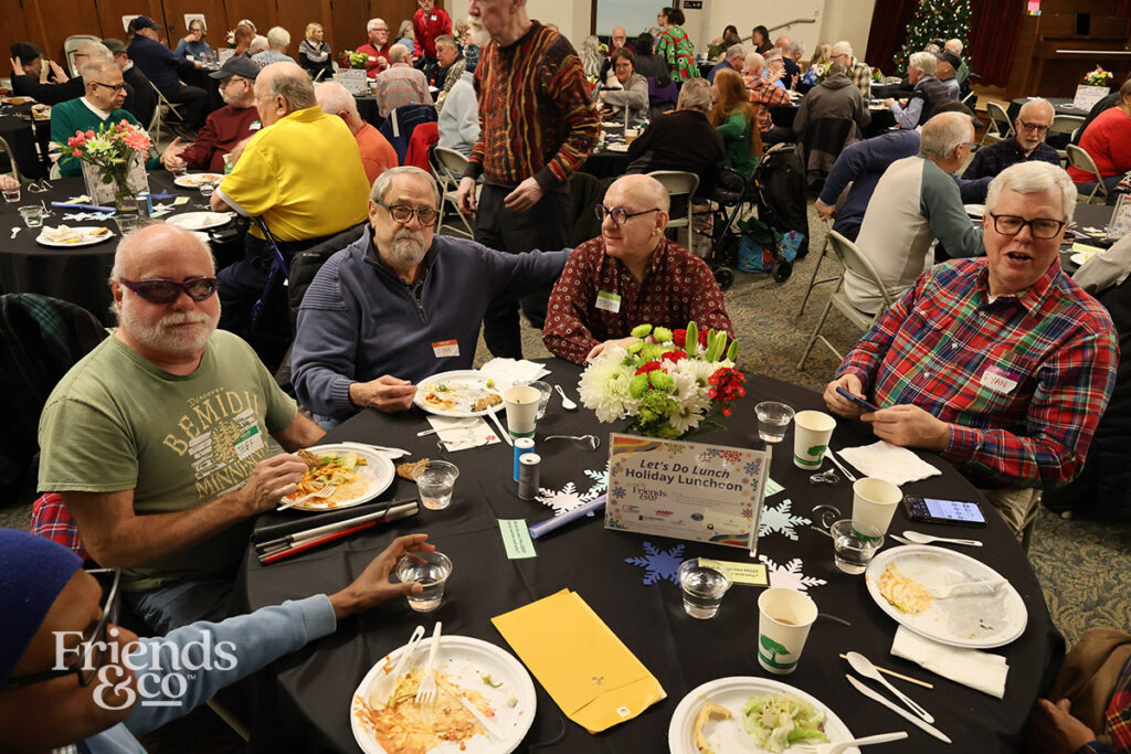 older adults at Friends & Co queer holiday luncheon for older adults in the Twin Cities 2025
