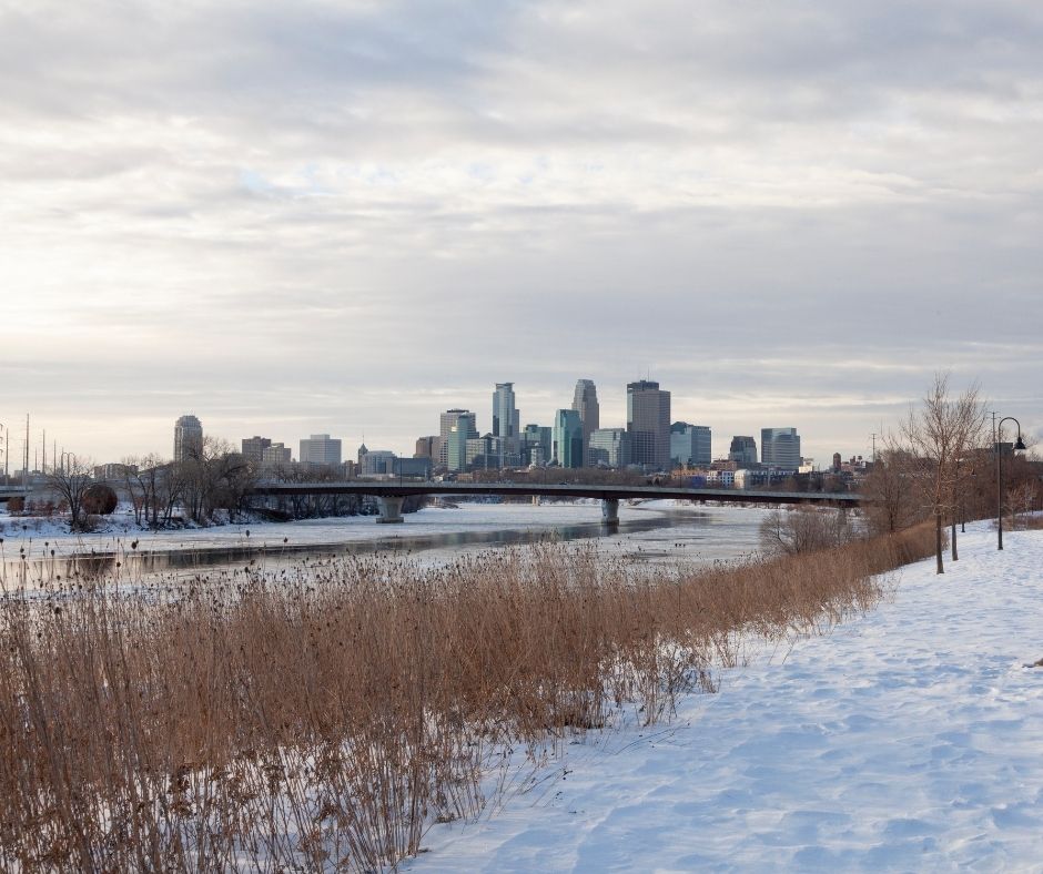 Minneapolis Skyline winter