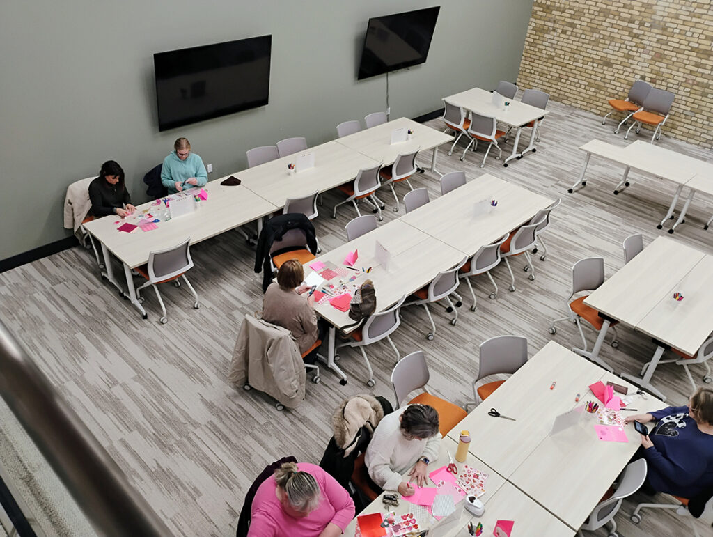 Our space for making cards with Friends & Co