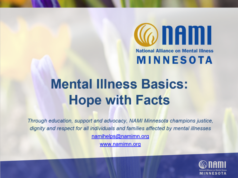 Mental Illness Basics - Hope With Facts slide deck cover