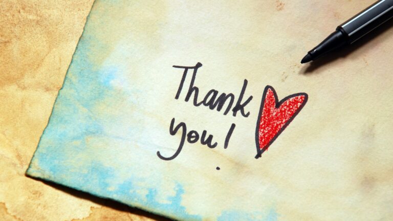 Thank You Note with Heart