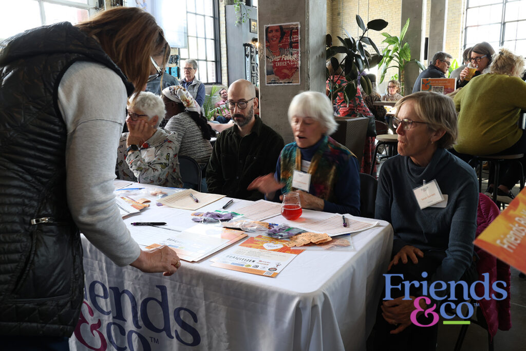 Guest check in at Friends by Your Side fundraiser