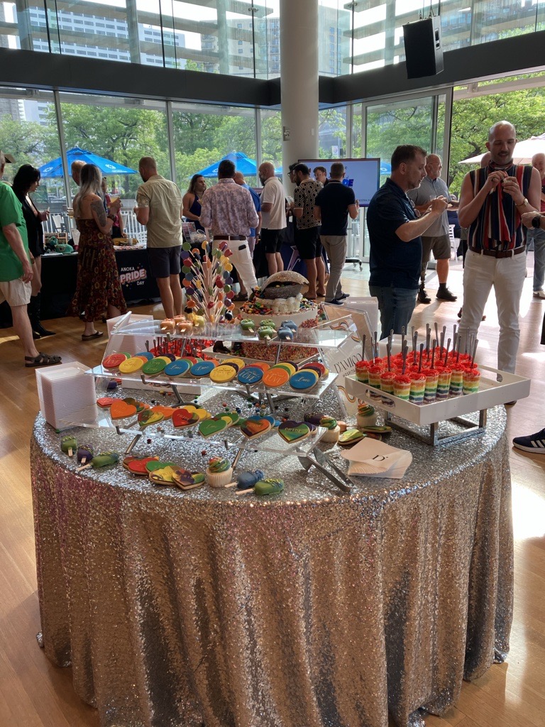 rainbow spread of treats